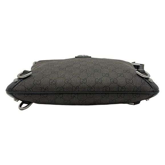 Gucci Shoulder Bag Abby GG Pattern 268642 Dark Gray And Black Leather - Picture 4 of 14